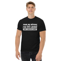 Thumbnail for T-shirt humour bleu marine - Sans surveillance