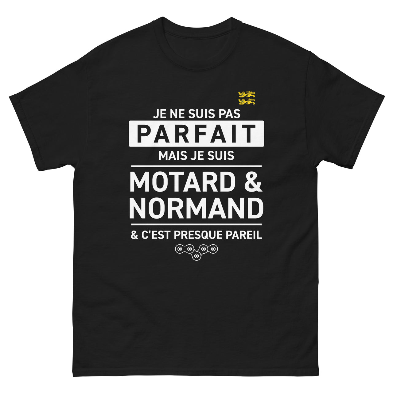 T-shirt Normand bordeaux - Je ne suis pas parfait mais presque
