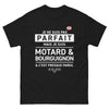 T-shirt Bourgogne bordeaux - Je ne suis pas parfait mais motard