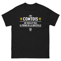 Thumbnail for T-shirt Franche-Comté bordeaux - Un comtois prend de la bouteille
