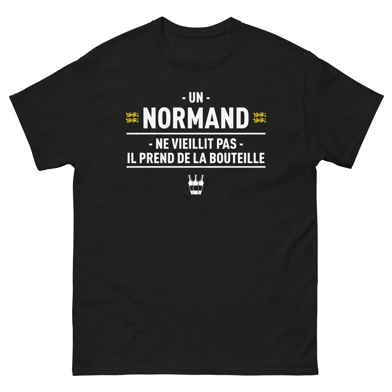 T-shirt Normand bordeaux - Un homme qui prend de la bouteille