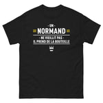 T-shirt Un Normand ne vieillit pas il prend de la bouteille Cadeau Normand