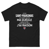 Thumbnail for T-shirt Saint-Pourcinois bordeaux - Je ne ferme pas ma gueule
