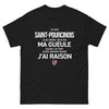 T-shirt Saint-Pourcinois bordeaux - Je ne ferme pas ma gueule
