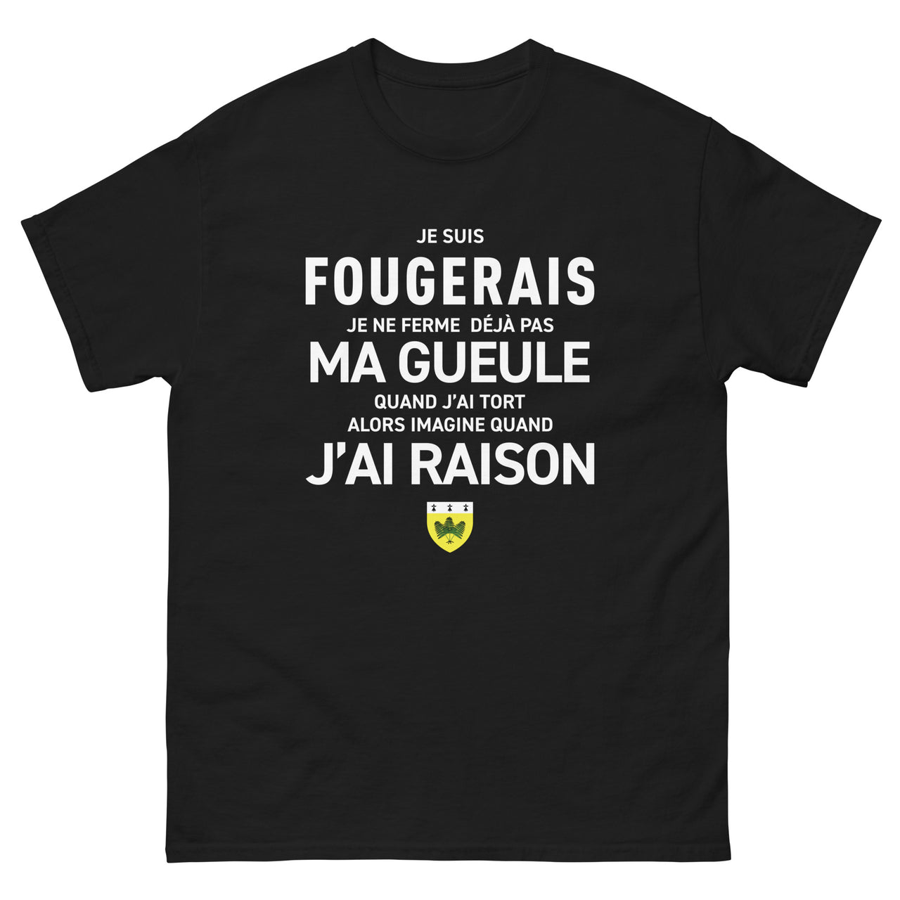 T-shirt Bretagne bordeaux - Je suis Fougerais, humour