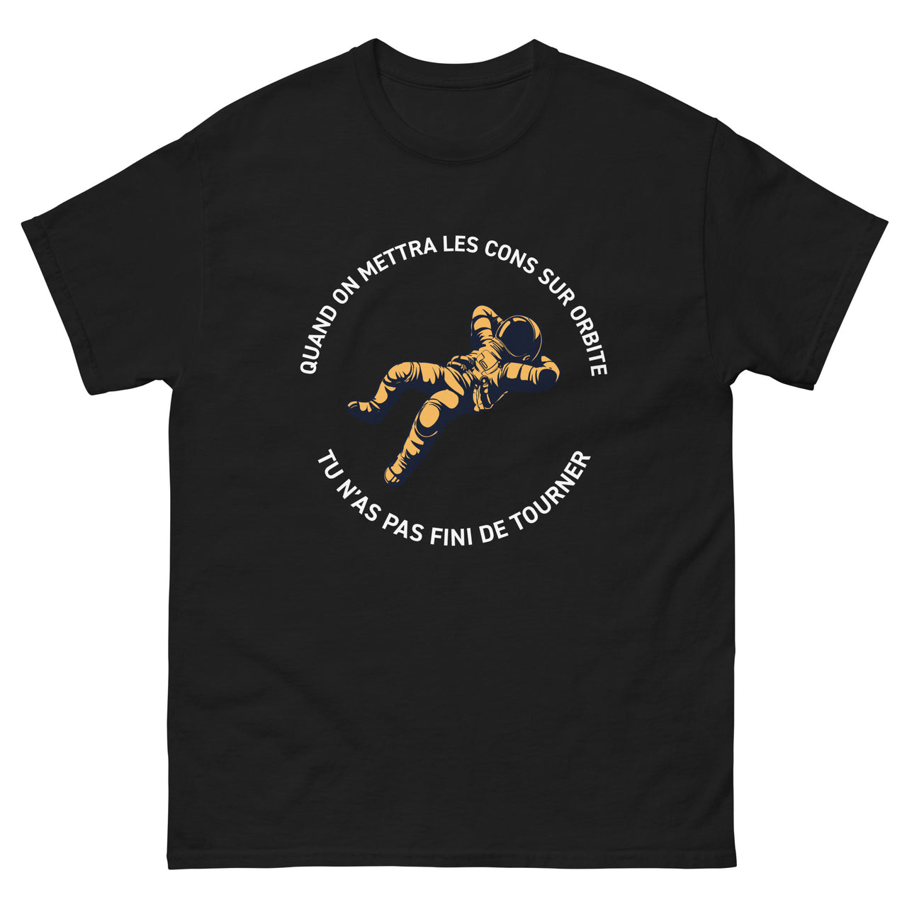 T-shirt Les cons sur orbite bordeaux - texte humoristique