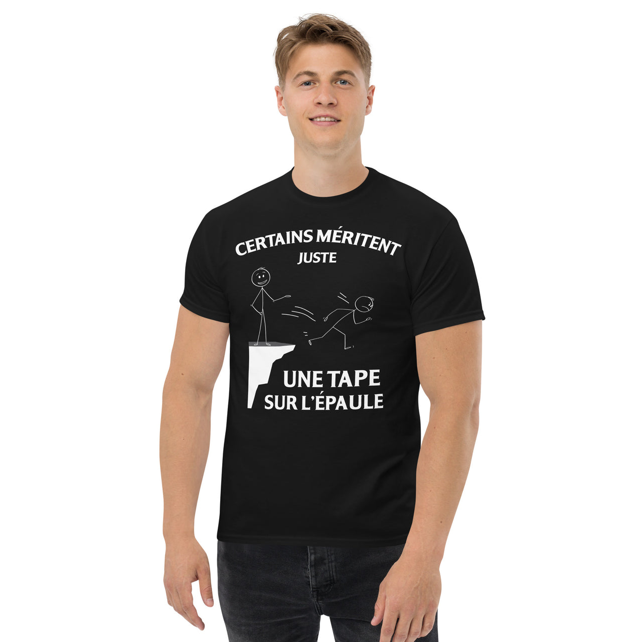 T-shirt Béarn noir - Certains méritent juste une tape sur l'épaule