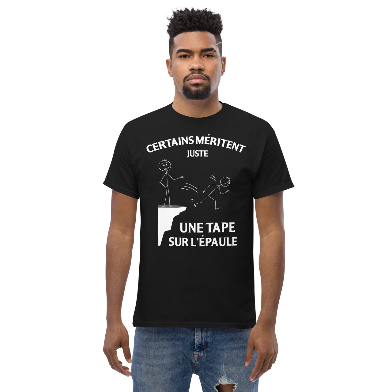T-shirt Béarn bleu marine - Certains méritent juste une tape sur l'épaule