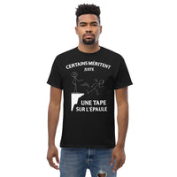Thumbnail for T-shirt Béarn bleu marine - Certains méritent juste une tape sur l'épaule