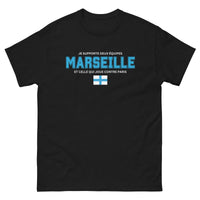 Thumbnail for T-shirt Marseille bleu marine - Je supporte deux équipes
