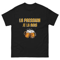 Thumbnail for T-shirt classique homme gris sport - La pression je la bois