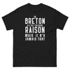 T-shirt Bretagne gris sport - Un Breton n'a jamais tort