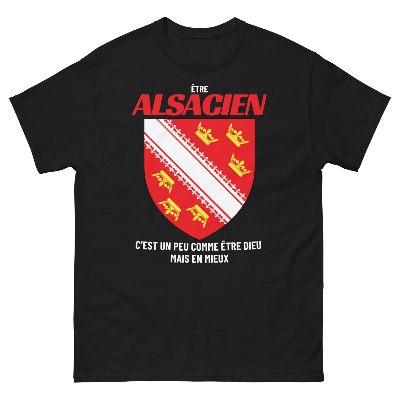 T-shirt Alsacien gris sport - Un peu comme être Dieu