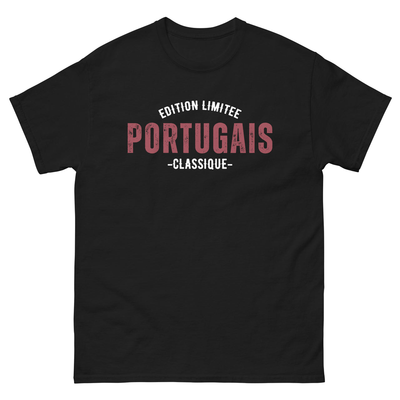 T-shirt Portugal noir - Édition limitée avec fierté