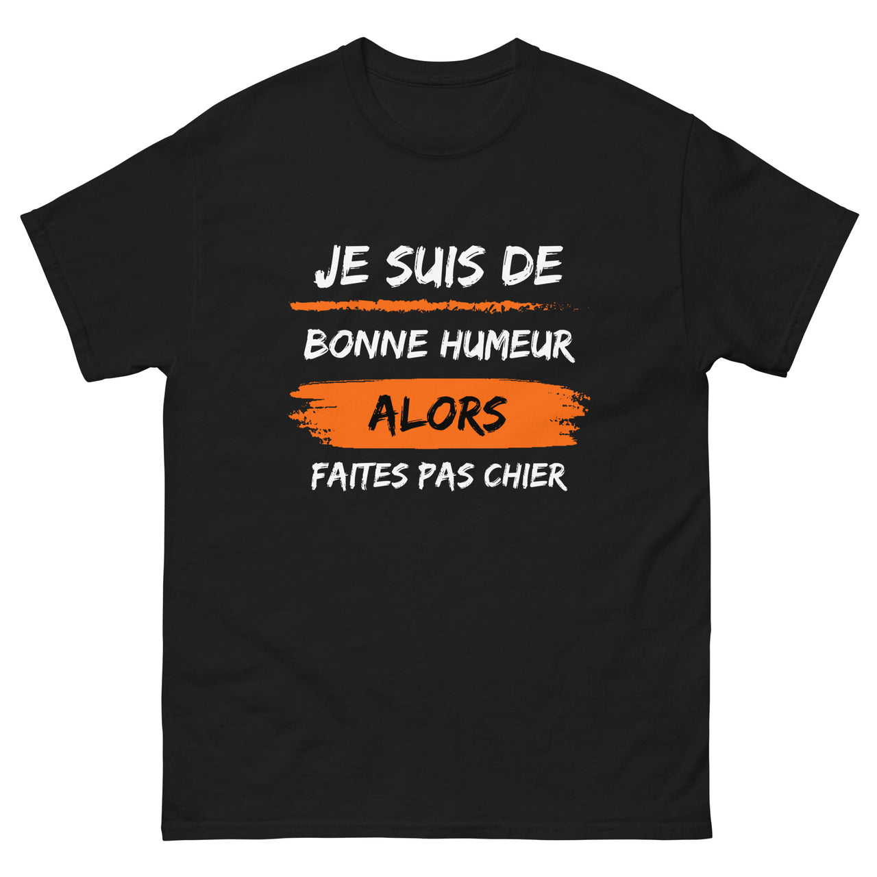 T-shirt humour France gris sport - Je suis de bonne humeur
