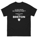 T-shirt Cadeau Breton Humour - Frôler la perfection