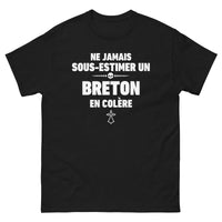 Thumbnail for T-shirt Bretagne chocolat noir - Ne jamais sous-estimer un Breton en colère
