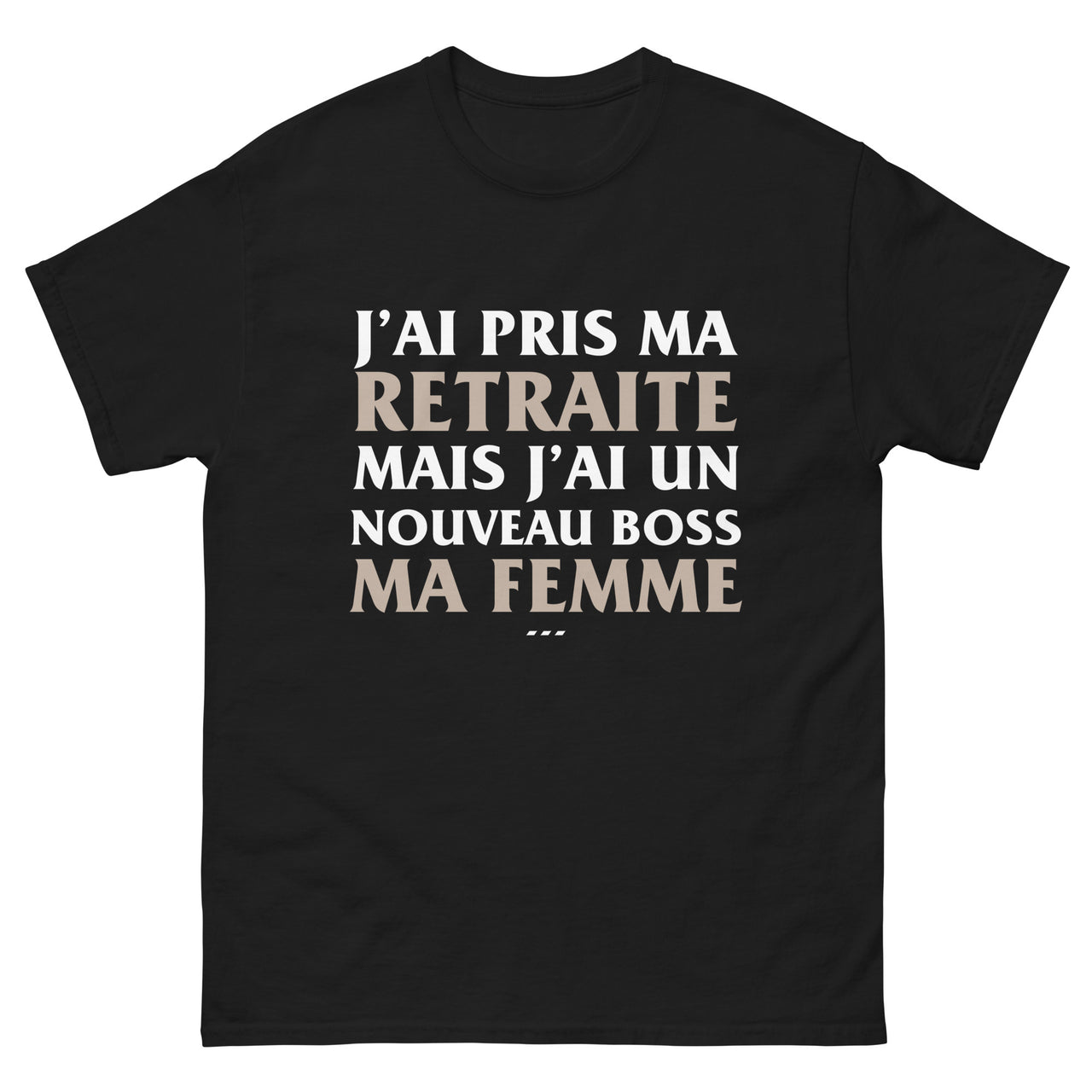 T-shirt Retraite bordeaux - Je suis à la retraite mais j'ai un nouveau boss