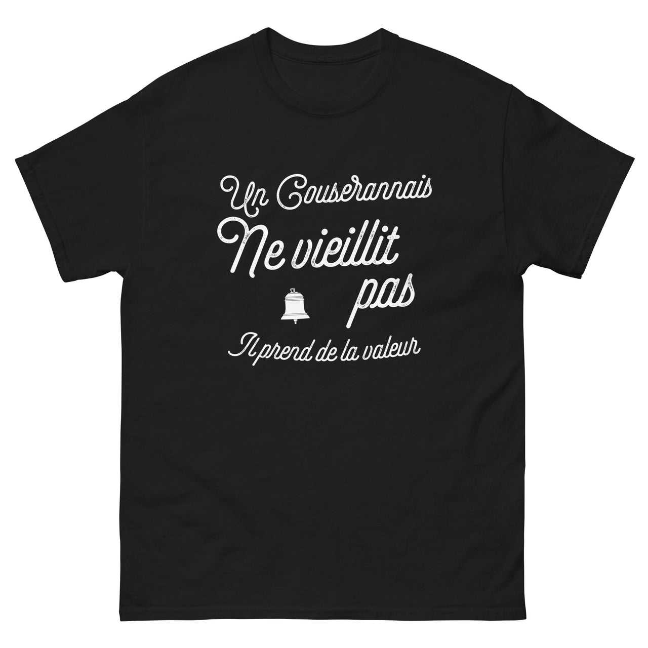 T-shirt Ariège noir - Un Couserannais prend de la valeur