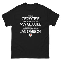 Thumbnail for T-shirt Gersoise gris sport - Je suis Gersoise je ne ferme pas ma gueule