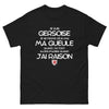 T-shirt Gersoise gris sport - Je suis Gersoise je ne ferme pas ma gueule