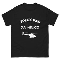 Thumbnail for T-shirt Hélico bleu marine - J'peux pas j'ai Hélico face