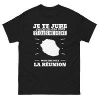 Thumbnail for T-shirt Réunion noir - J'entends des voix avec humour