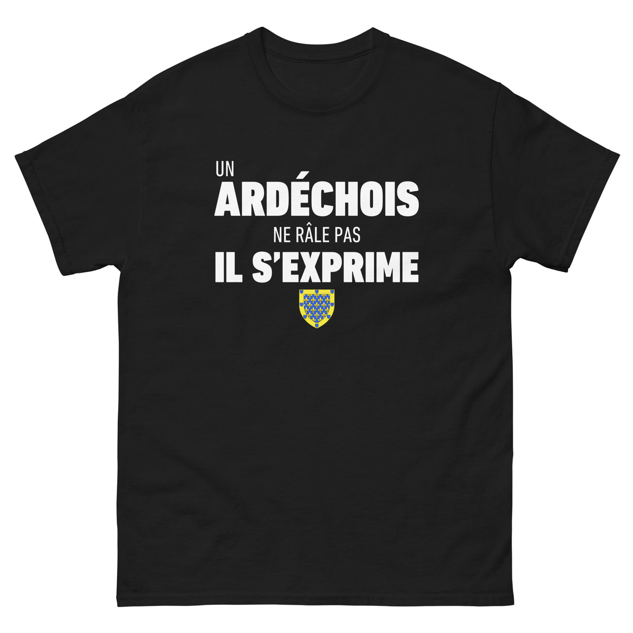 T-shirt Ardéchois bordeaux - Un Ardéchois ne râle pas