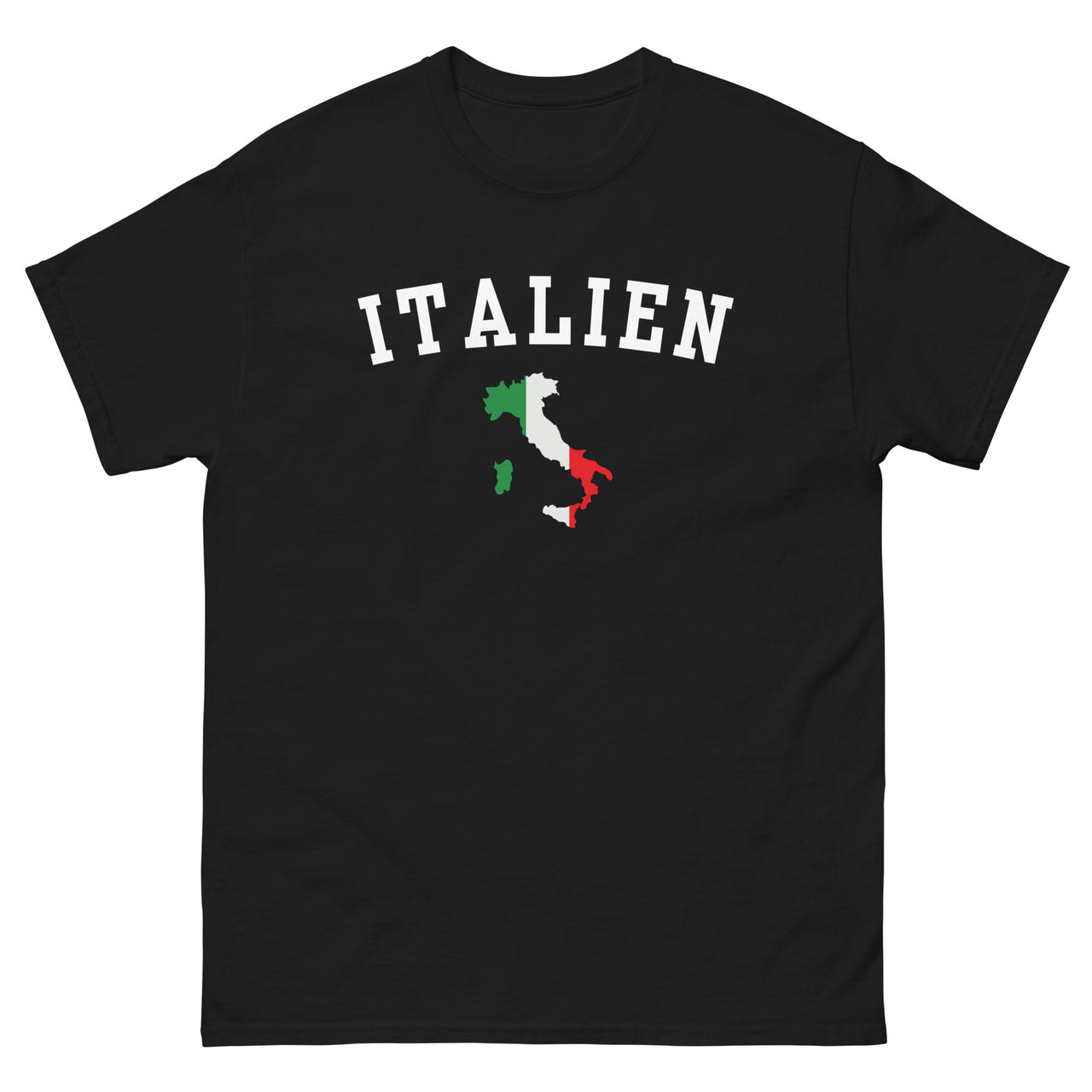 T-shirt Italie bordeaux - carte et drapeau de l'Italie