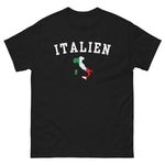 T-shirt classique American College : Italien avec carte et drapeau de l'Italie