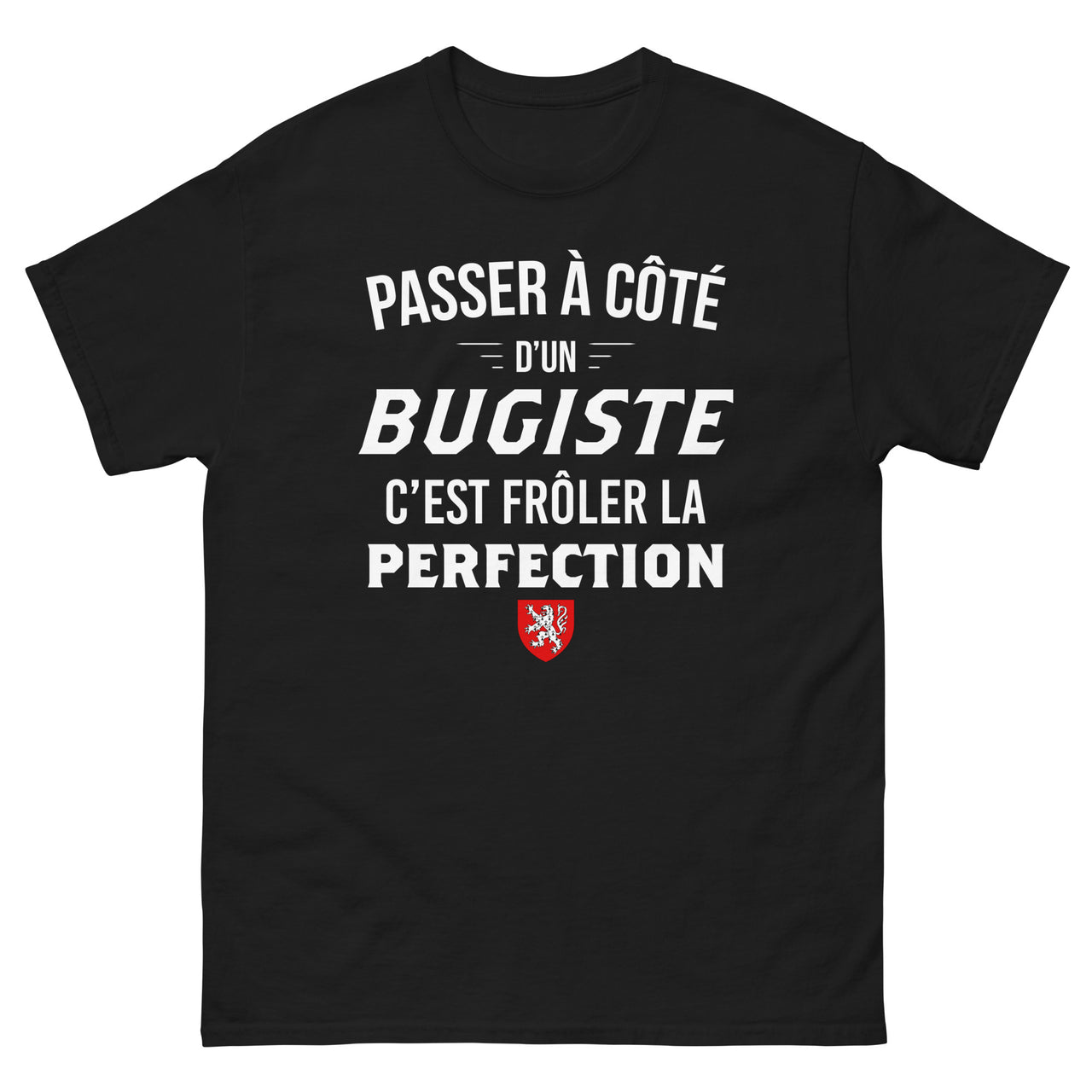 T-shirt Bugey noir - Frôler la perfection avec humour