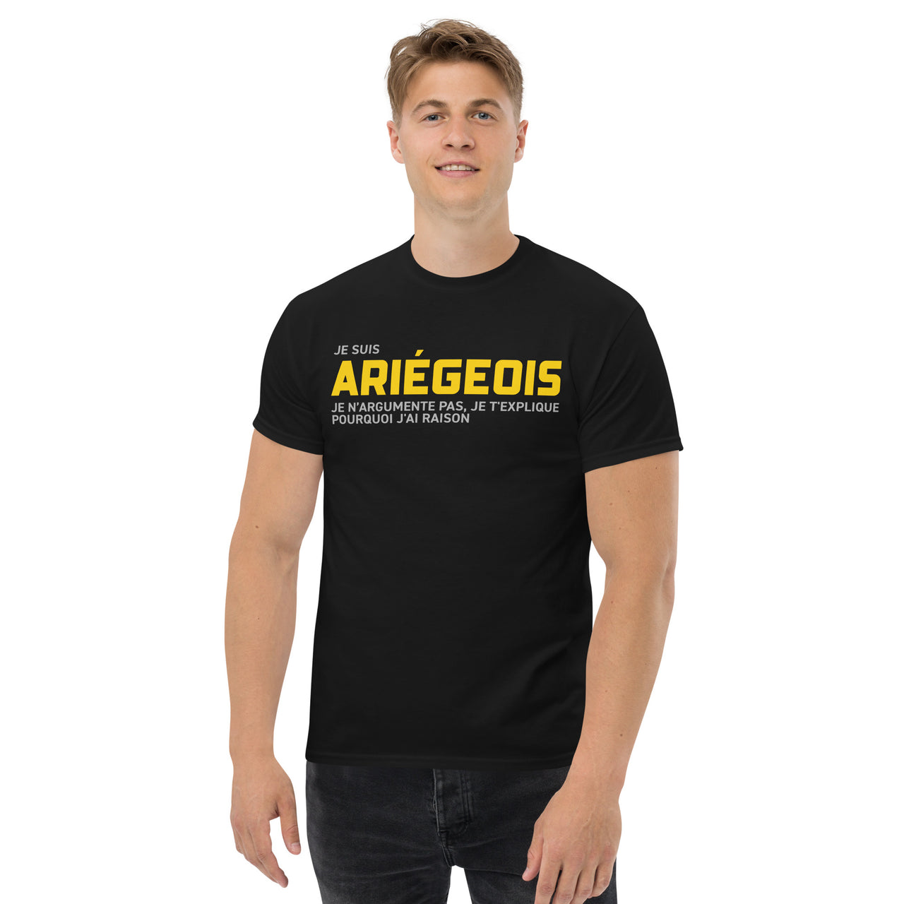 T-shirt Ariégeois noir - Je t'explique pourquoi j'ai raison