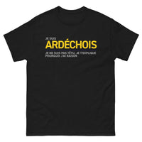 Thumbnail for T-shirt Ardéchois bordeaux - je t'explique