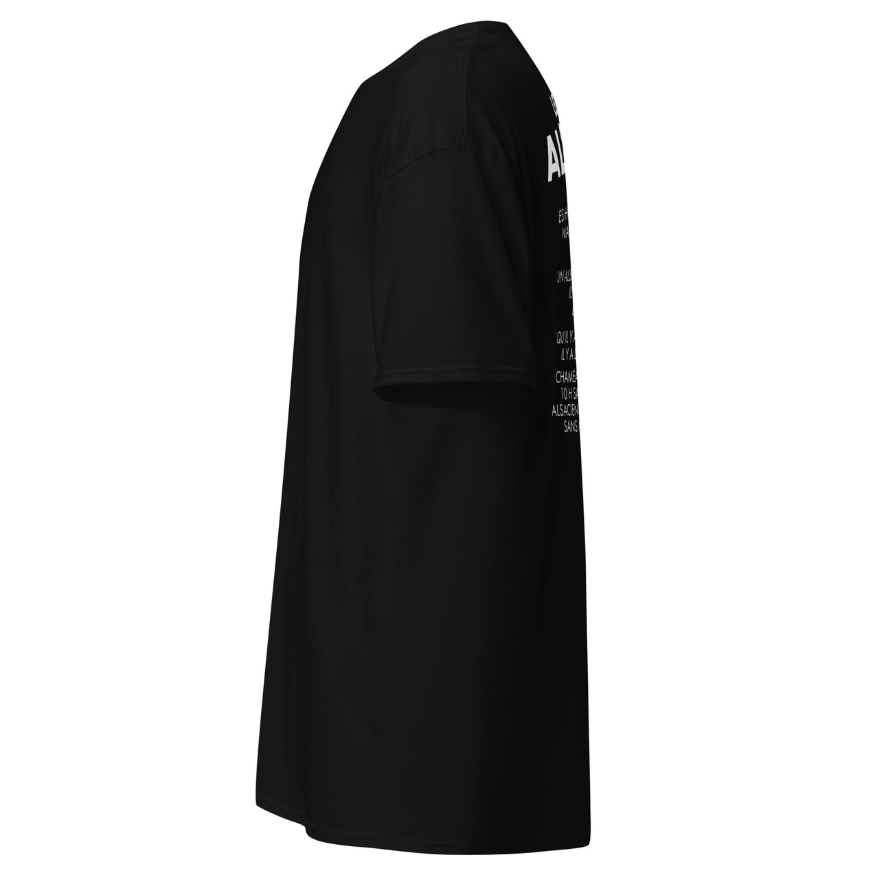 T-shirt Alsace noir dos - Le code alsacien avec humour