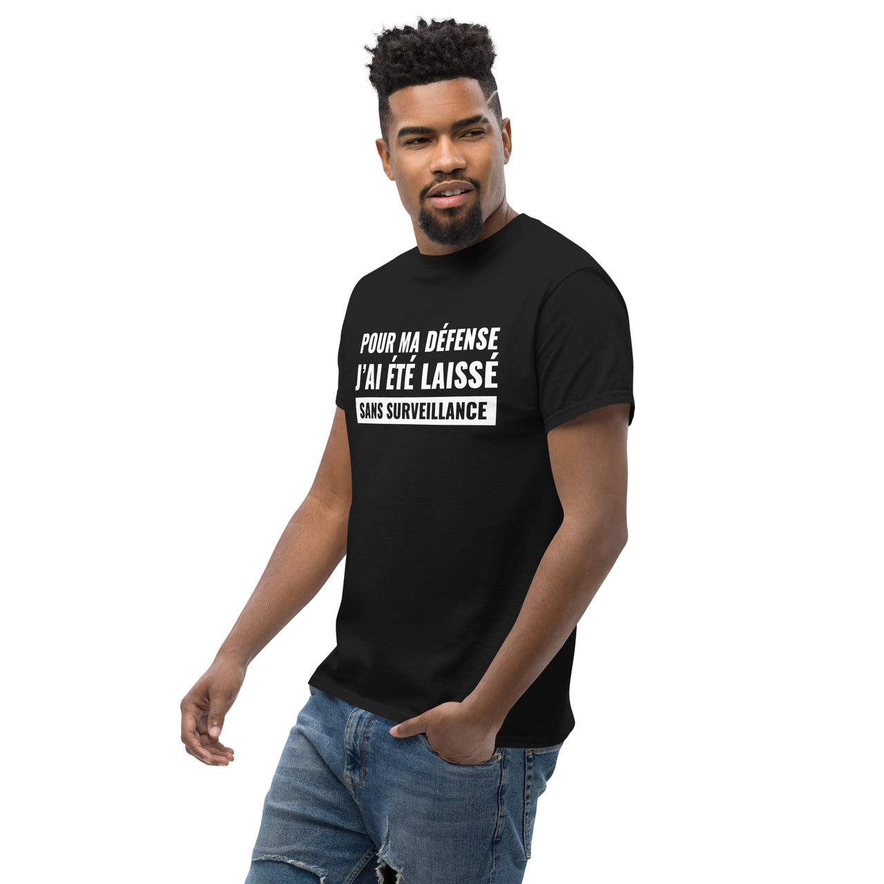 T-shirt humour anthracite - Sans surveillance