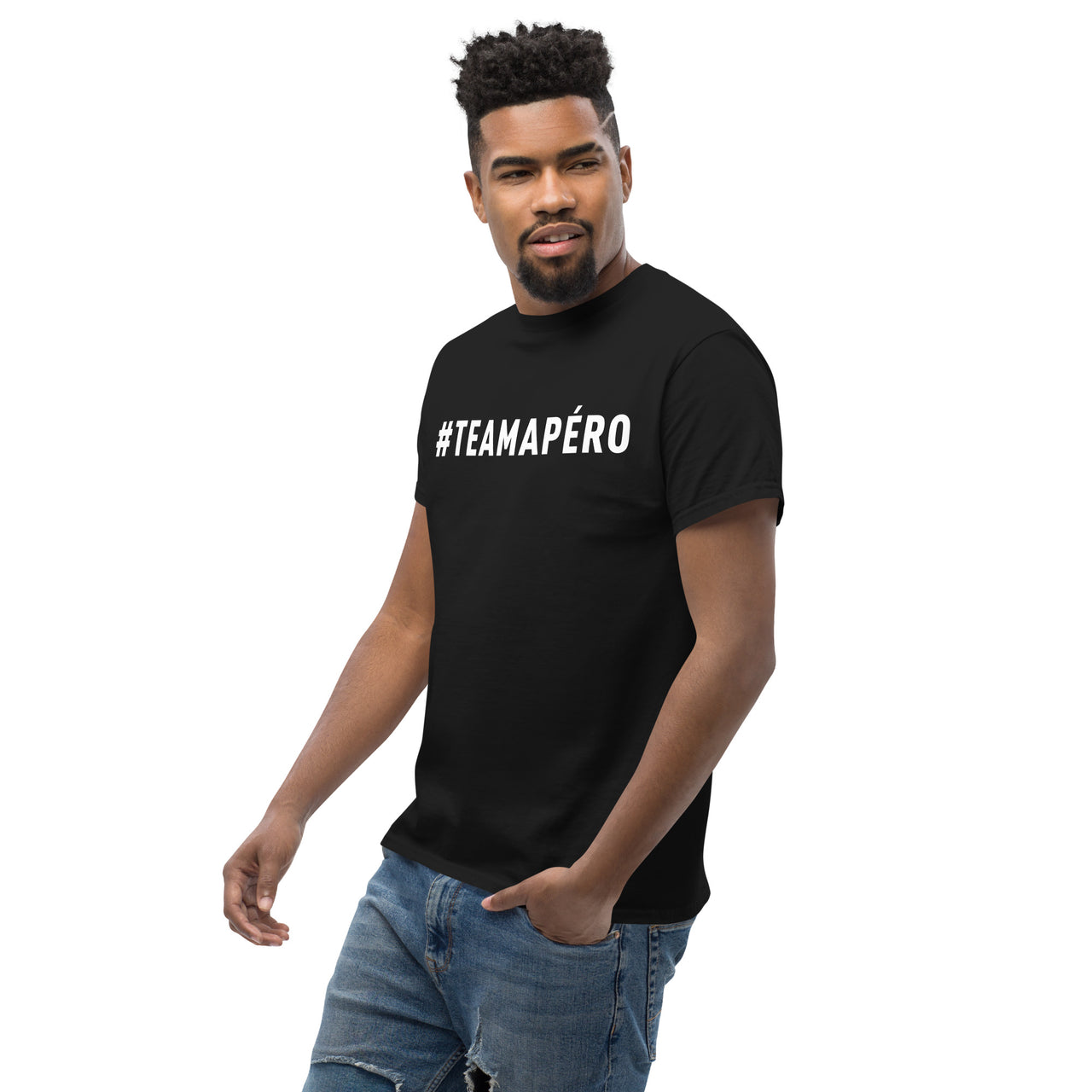 T-shirt Team Apéro vert militaire - design humoristique convivial