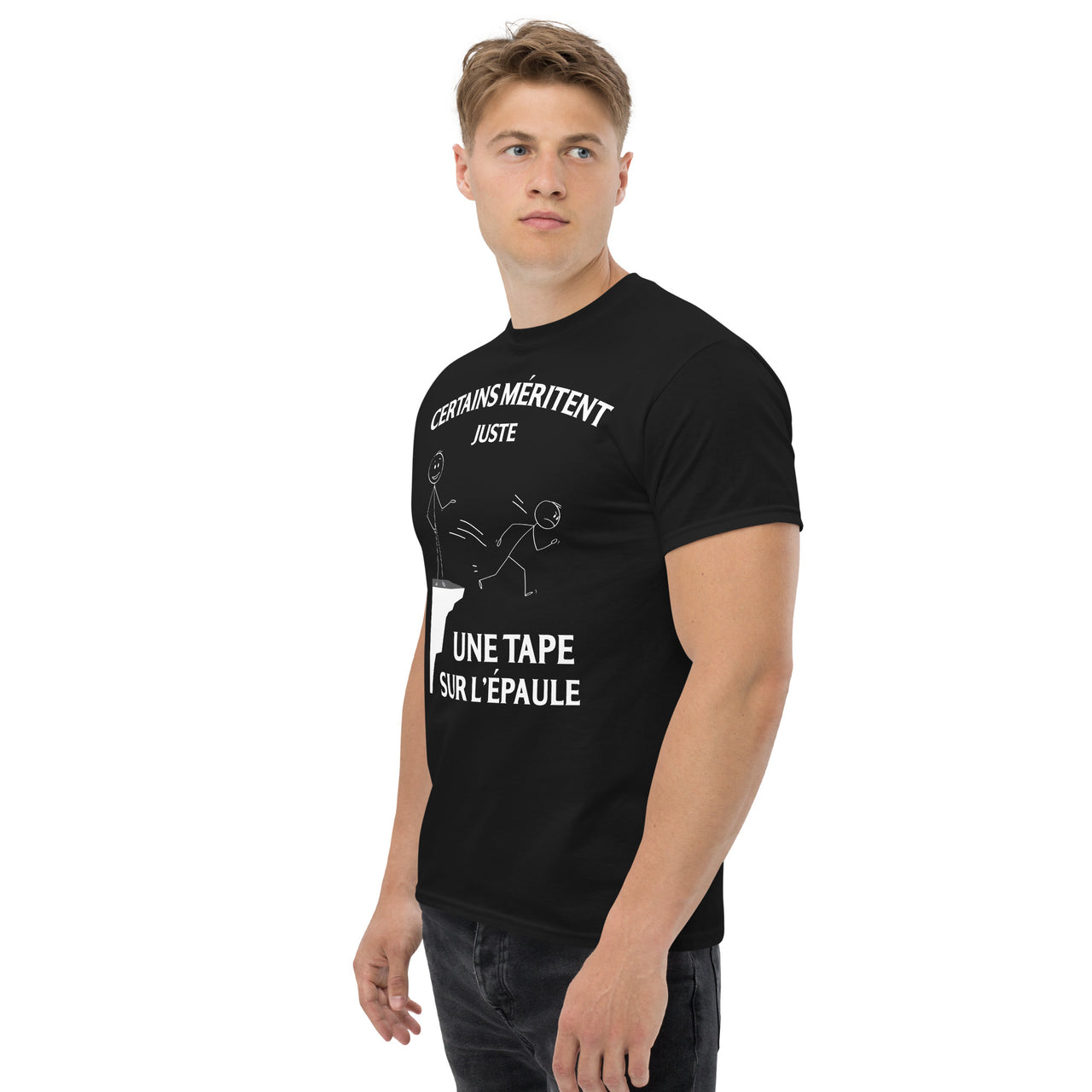 T-shirt Béarn anthracite - Certains méritent juste une tape sur l'épaule