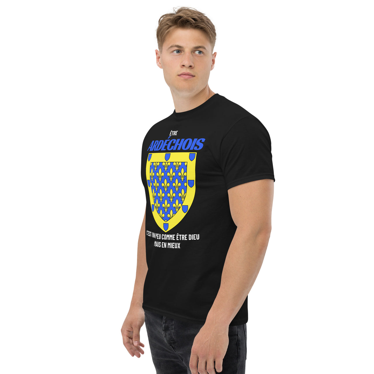 T-shirt Ardéchois gris clair - Être Dieu, mais en mieux