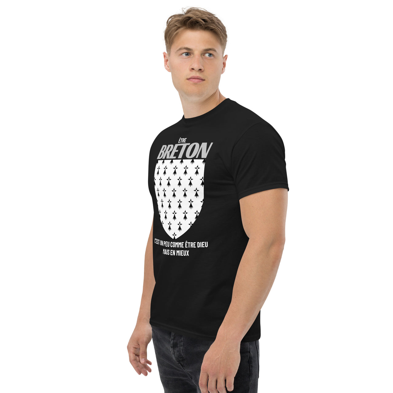 T-shirt Bretagne gris clair - Être Breton c'est divin
