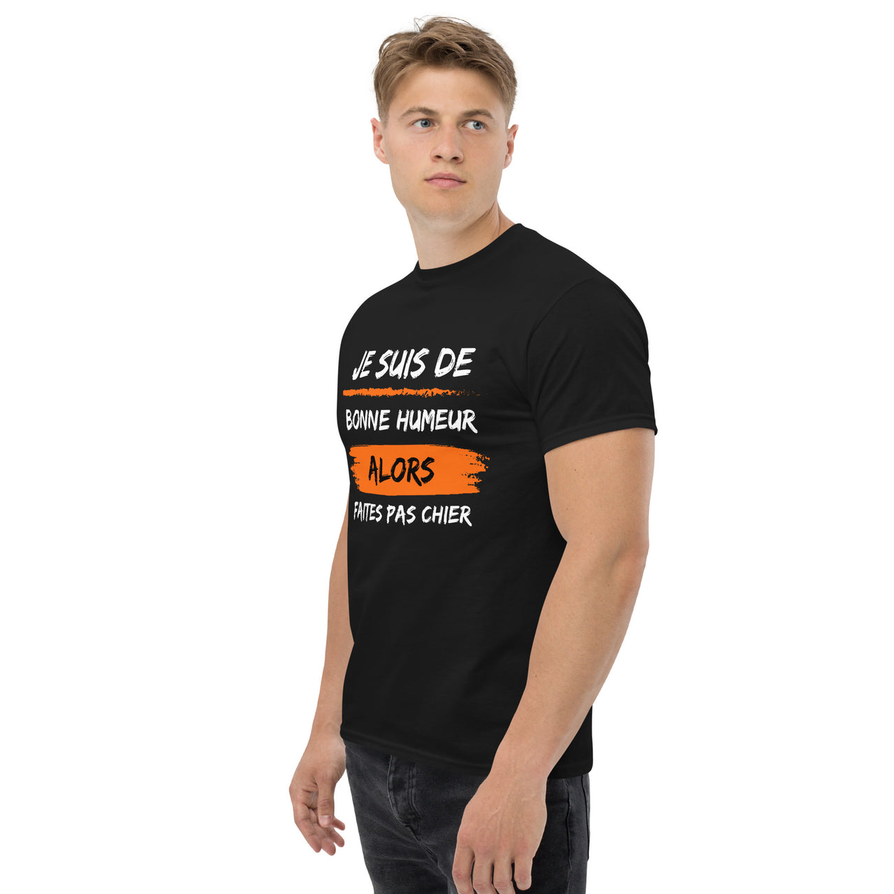 T-shirt humour France gris foncé - Je suis de bonne humeur