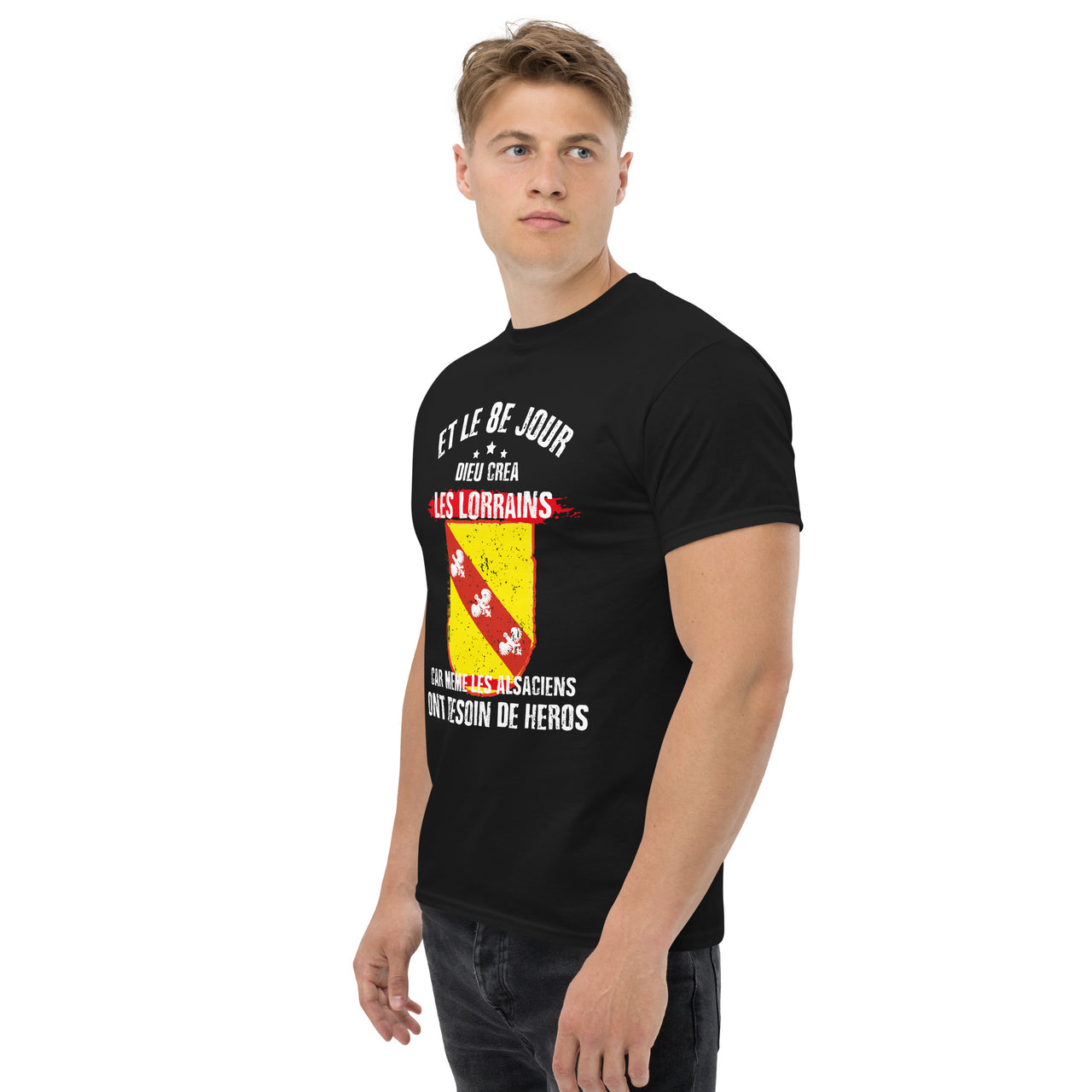 T-shirt Lorrain bordeaux dos - Dieu crée les Lorrains