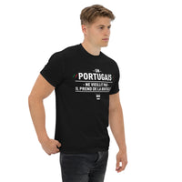 Thumbnail for T-shirt Portugal noir dos - Un Portugais ne vieillit pas, il prend de la bouteille