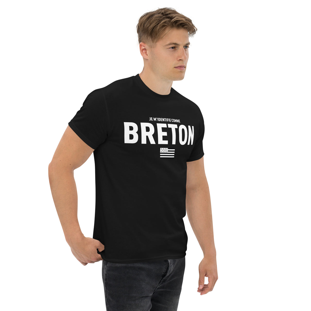 T-shirt Bretagne bleu marine - Je m'identifie comme Breton