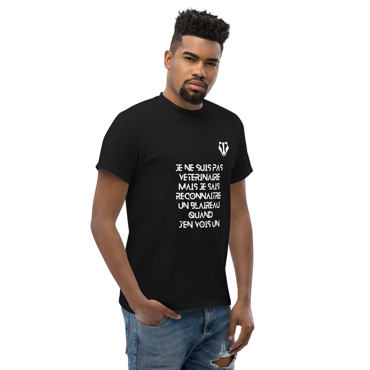 T-shirt humour noir dos - Je ne suis pas vétérinaire