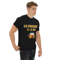 Thumbnail for T-shirt classique homme blanc - La pression je la bois