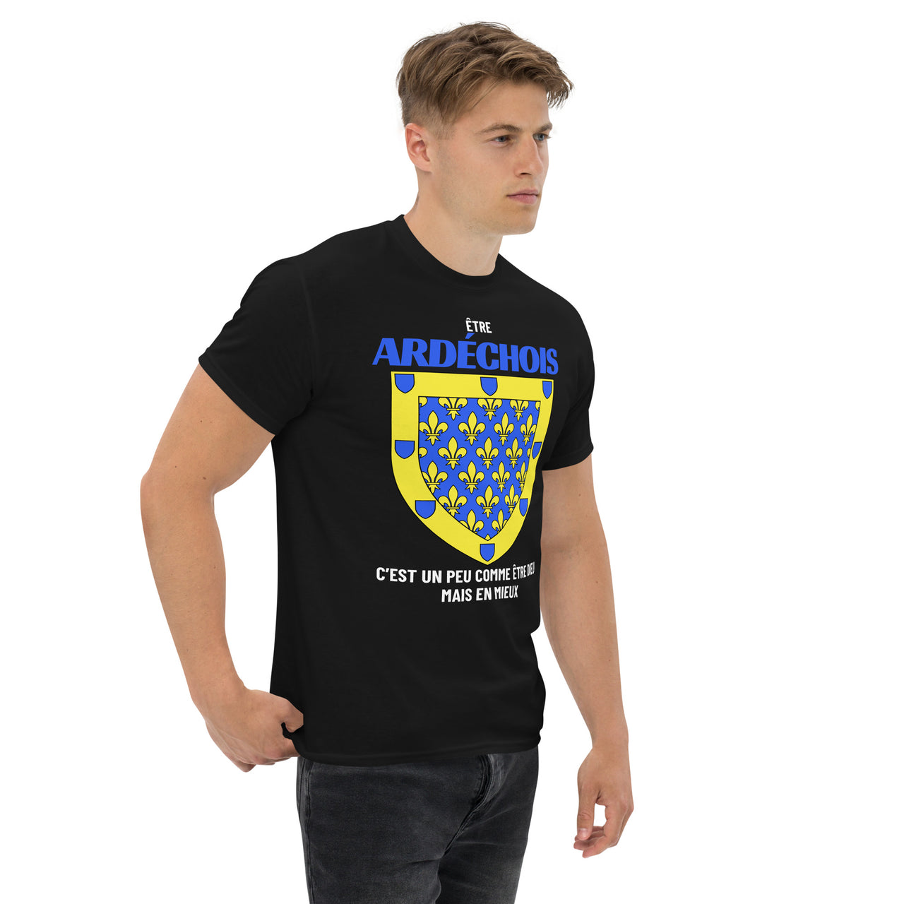 T-shirt Ardéchois coloris Heather - Être Dieu, mais en mieux