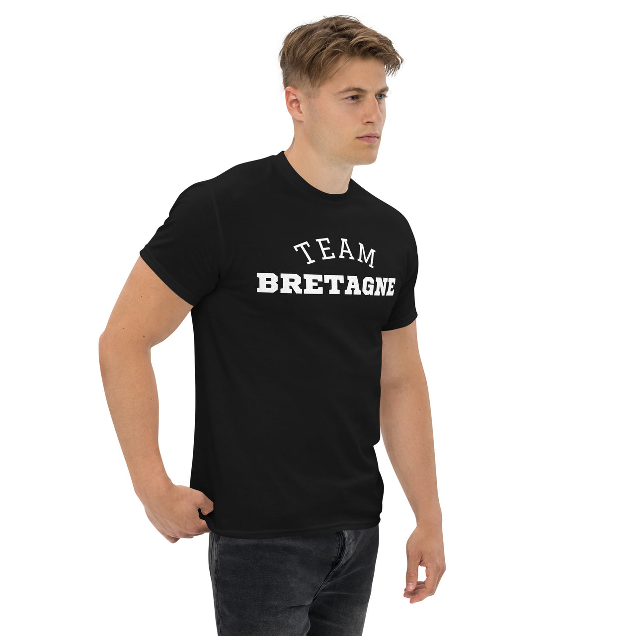 T-shirt Bretagne bleu marine - Fierté et humour local