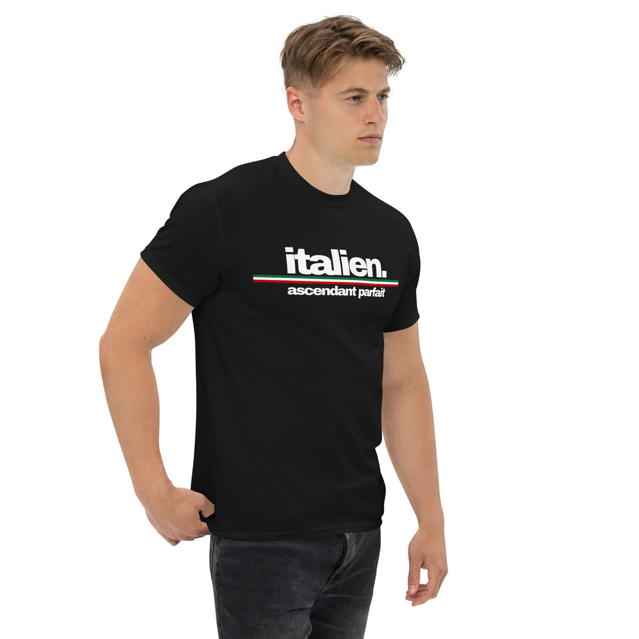 T-shirt Italie coloris Heather - Italien ascendant parfait dos