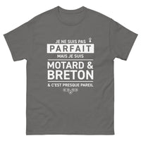 Thumbnail for T-shirt Bretagne noir dos - Je ne suis pas parfait mais je suis Motard