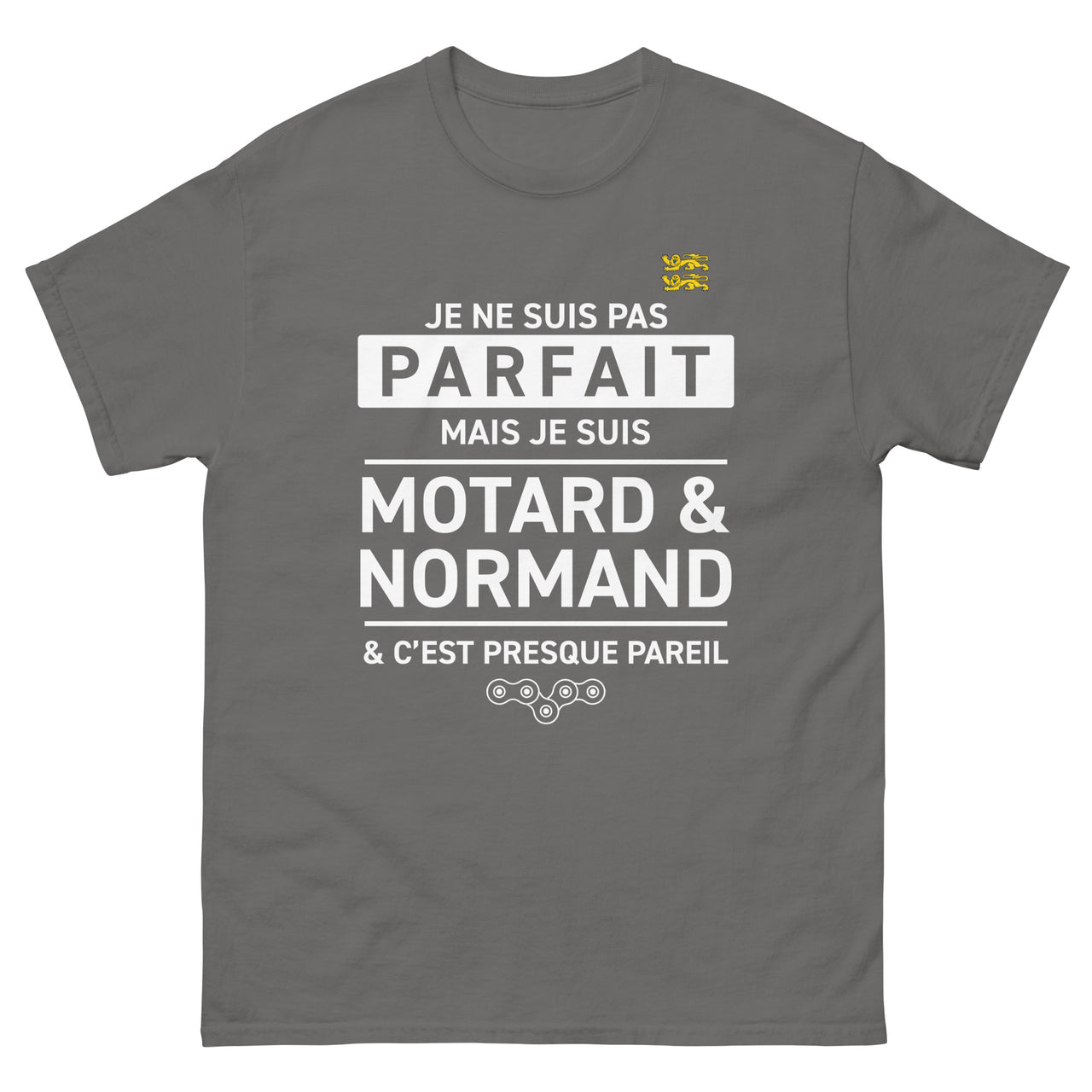 T-shirt Normand bleu marine dos - Je ne suis pas parfait mais presque